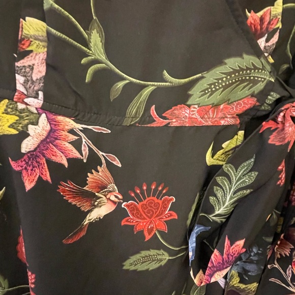 eShakti Tropical Floral Print Crepe Wrap Dress. High/Low. Size 18W - Picture 3 of 5